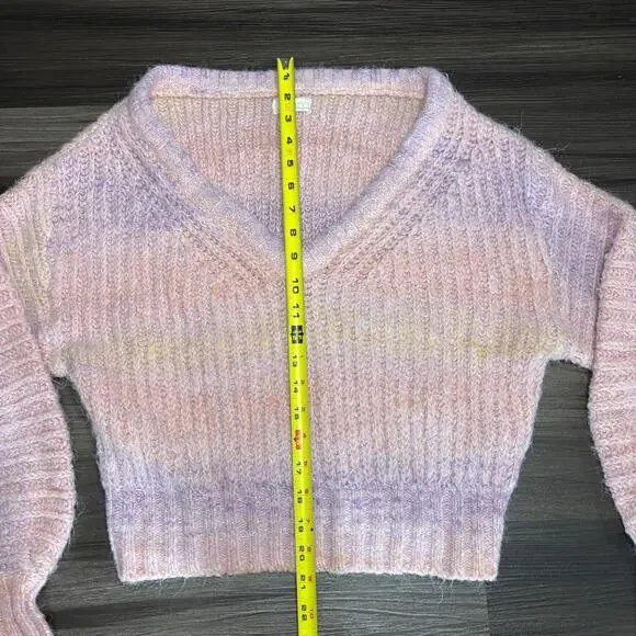 Urban Outfitters Cassia Space Dye Sweater Size Small Oversized Chunky Knit Pink - Picture 5 of 9